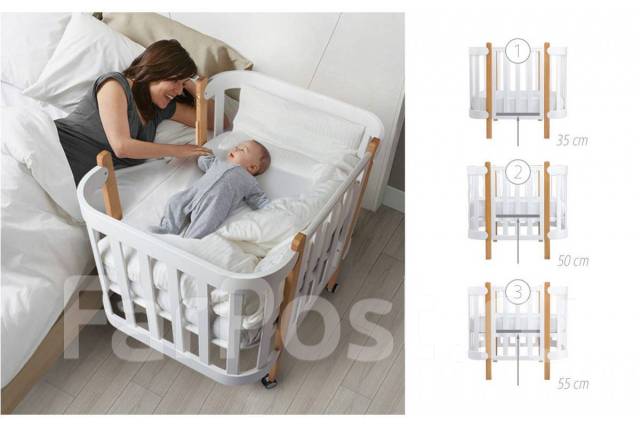 Кроватка-трансформер Mommy LUX от 0 и до 7 лет (Happy Baby), новый, в ...