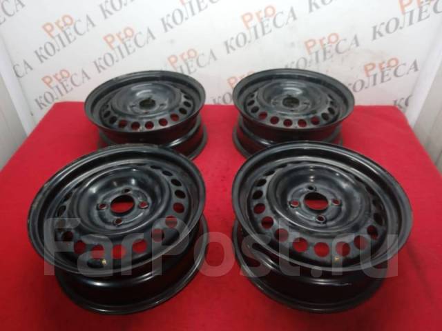 Штампованные диски R15 4/100. 15", 1 шт, 4x100, 56,1 мм. 4 шт, б/у, в ...