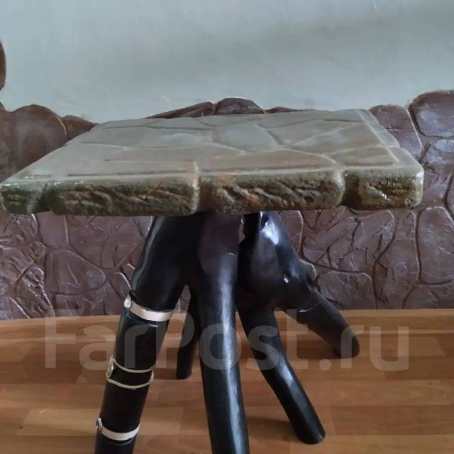 Продам кофейный столик, квадратный, искусственный камень, массив дерева ...