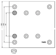 �������� ��������� �� ��� (19495 MAN/MB 410*183) Textar 1949502 ������ 81502216078/A0004211530 1949502 ����