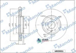 ��������� ���� Toyota Auris 10-/Camry 06-/Prius 11-/Rav 4 III/IV 06- Mando MBC030212 MBC030212 ����