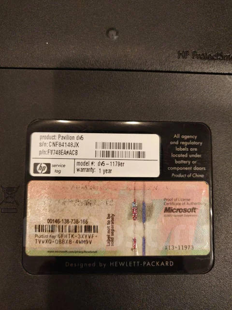 HP Pavilion dv5-1179er. WiFi: 1, Bluetooth: 1 ����