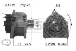 ��������� 14V 110A Renault Clio III 09-/Kangoo 08-/Megane II 03-09/Twingo II 08-/Wind 10- ERA 210515 210515 ����
