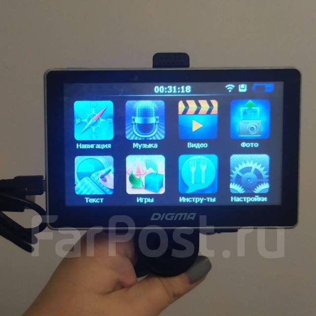 GPS-Навигатор Digma, рабочий, б/у, в наличии. Цена: 1 500₽ в Хабаровске