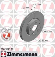 ���� ��������� �����. 282x23/47-5x114 Honda Civic 1.3/1.4/1.8 05 /FR-V 1.7/1.8/2.0 0 OTTO Zimmermann 280317120, ������ 280317120 ����