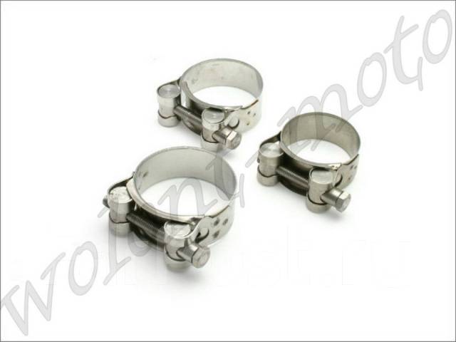 Хомут глушителя DRC 40-43mm D31-32-400 Stainless Exhaust Clamp, новый ...