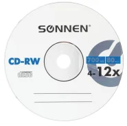 ����� CD-RW SONNEN 700 Mb 4-12x Bulk, 1 ��., 512578 ����