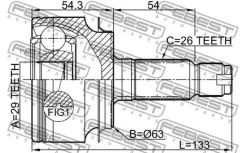 ������ Febest 0310-Civic5D 0310CIVIC5D ����