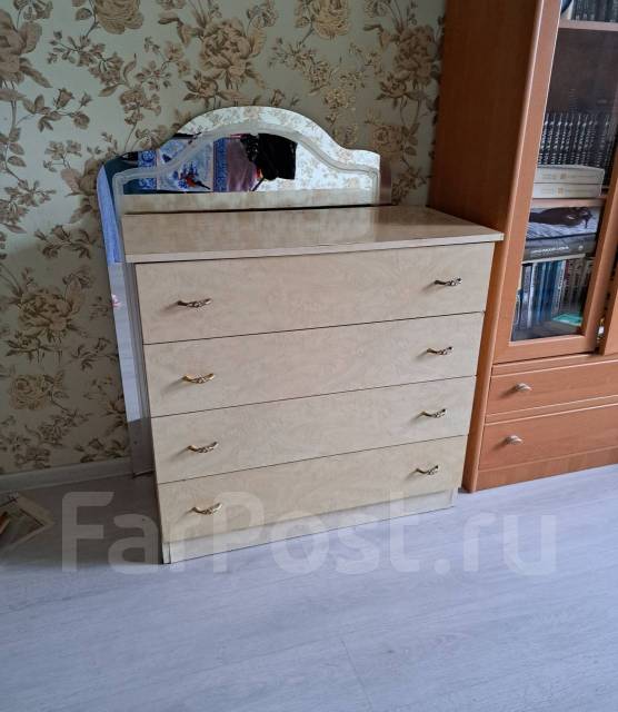 Комод, лдсп, количество ящиков: 4, бежевый, 86,0 см, 80,0 см, 45,0 см ...
