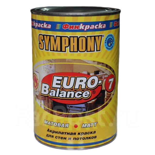 Краска интерьерная акрилатная EURO-balance-7, матовая, в наличии. Цена ...