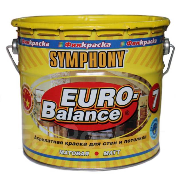 Краска интерьерная акрилатная EURO-balance-7, матовая, в наличии. Цена ...
