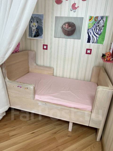 Раздвижная детская кровать IKEA с матрасом, б/у, в наличии. Цена: 12 ...