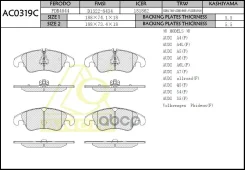 ������� ��������� Anchi AC0319C PN0477W, 8K0698151C, 1551486, 1567730, 1577447, 1675380, 1721654, GDB1768; PN0477W; 8K0698151C; 1551486; 1567730; 1577...