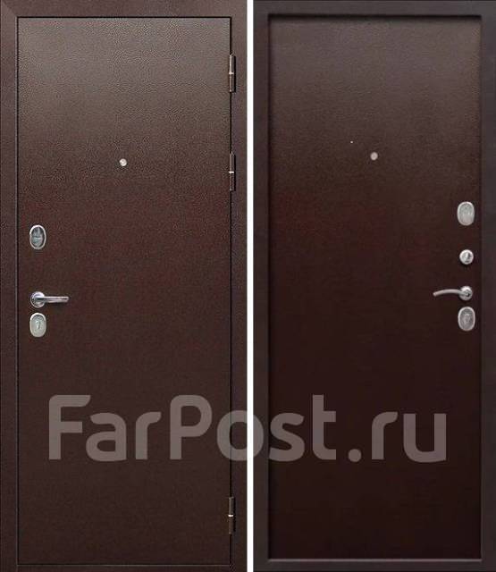 Металлическая входная уличная дверь Тайга металл/металл медь 90 см ...