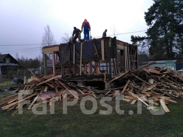 Демонтаж стен, полов, перегородок, сантехкабин, вывоз мусора в Уссурийске