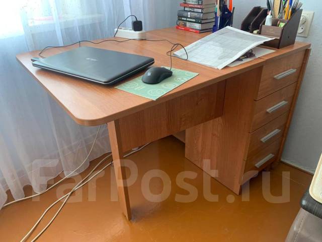 Стол раскладной с выдвижными ящиками, б/у, прямоугольный, раздвижной ...