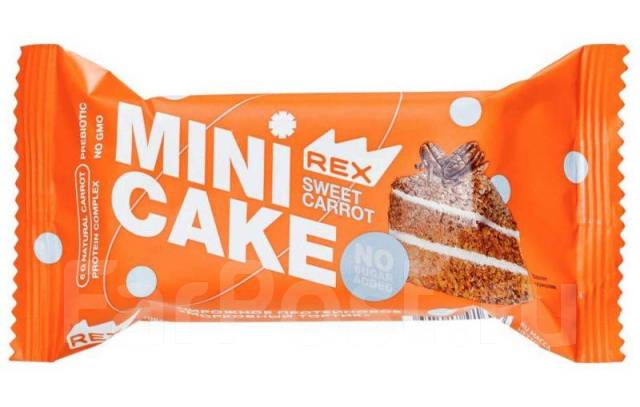 Пирожное Protein Rex Mini Cake - 40 гр. (Шоколадный тортик с малиной ...