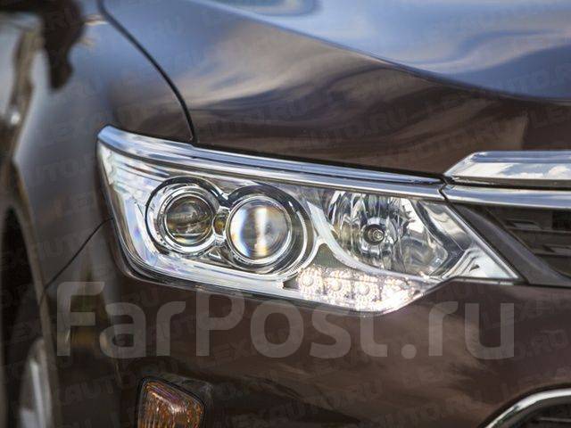 Фара 55. Фара Toyota Camry v55. Camry v55 led. Би лед линзы Камри 50. Toyota Camry 55 фары.