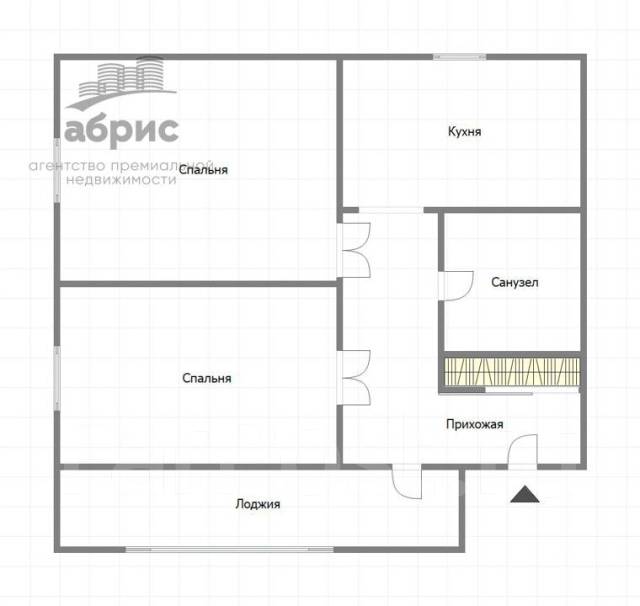 2-комнатная, улица Семеновская 23, 4 этажей, 53,1 кв. м. долгосрочная ...