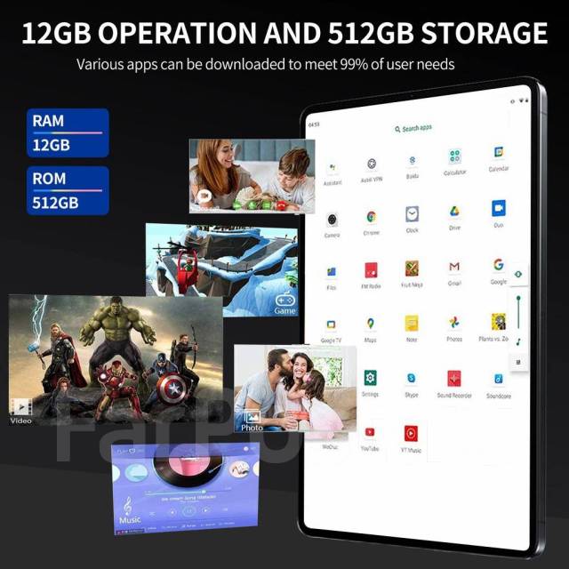Планшет 5 Pro, Android 11,0, с двумя SIM-картами, чехол, клавиатура, 11 ...