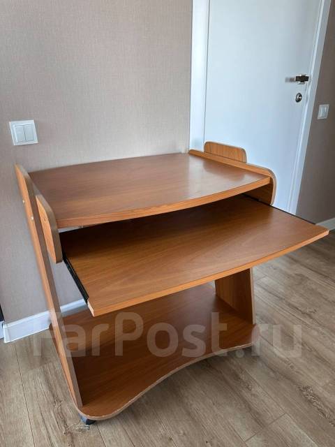 Компьютерный стол, квадратный, дсп, раздвижной, коричневый, 79,0 см, 82 ...