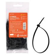 Стяжки (хомуты) кабельные 2,5*100 мм, пластиковые, черные, 100 шт. AIRLINE ACTN18 фото