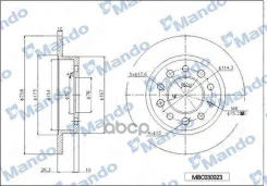 ���� ��������� ������ ��� 258*10*45 4 hyundai Mando ���. MBC030023 MBC030023 ����