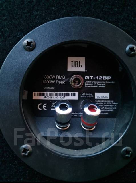 Сабвуфер JBL GT-12BP, широкополосные, 475 x 412 см (187 x 162,2 дюйма ...