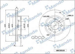 ���� ��������� �������� ��� 255*22*48 ������������� Toyota Mando ���. mbc030103 MBC030103 ����