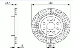 ���� ��������� ����. d=263 ��. �� ����������� Lexus RX (_L1_) 450h AWD (GYL15_), 12/2008 - 10/2015, Toyota MR 2 III (ZZW3_) 1.8 16V VT-i (ZZW30), 10/1...