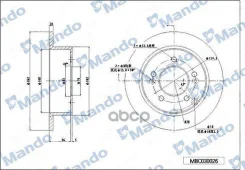 ���� ��������� ������ ��� 262*10*61 2 Hyundai (� ����� ���! ) Mando ���. mbc030026 MBC030026 ����