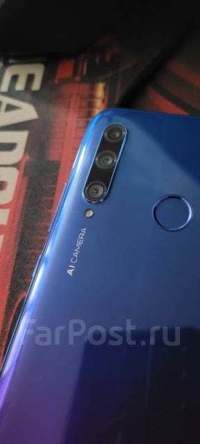 Смартфон Honor 10i 4/128Gb, 6.21", моноблок, синий, Dual-SIM, б/у, в ...