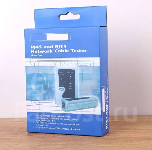 Тестер NSS-468A для витой пары (сетевого кабеля) RJ45 и телефон. RJ11 ...