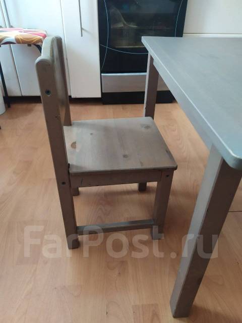 Стол и стул детский деревянный Сундвик IKEA, б/у, в наличии. Цена: 2 ...