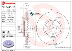 ���� ��������� VAG Multivan/T5/T6 -15/15- ������.340��. PVT Brembo 09B49811 09B49811 ����