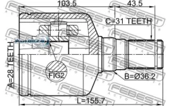 ���� FORD Mondeo/S-MAX/Galaxy 06-15 ����. ���. Febest 2111AWF21LH 2111AWF21LH ����