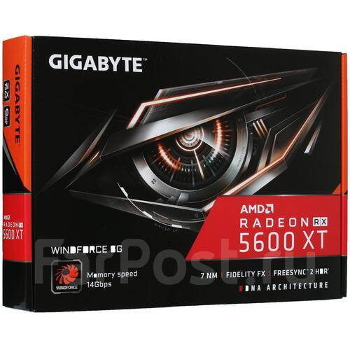 Видеокарта Gigabyte AMD Radeon RX 5600 XT Windforce (rev. 2.0), новый ...