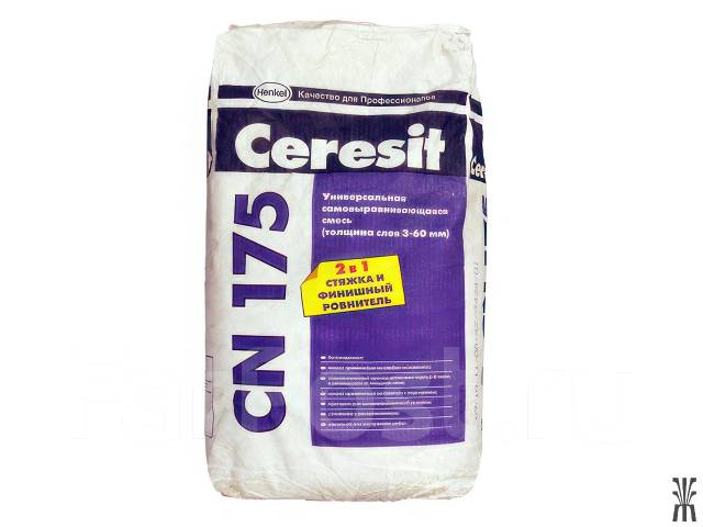 Пол наливной Церезит (Ceresit) CN175, универсальный, 3-60мм, 25кг, в ...