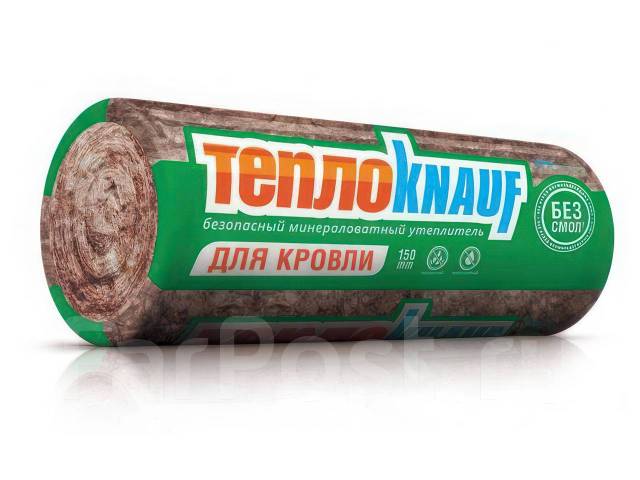 Минвата Теплоknauf Для Кровли, рулон, пл.15, 50x1220x6148мм, в наличии ...