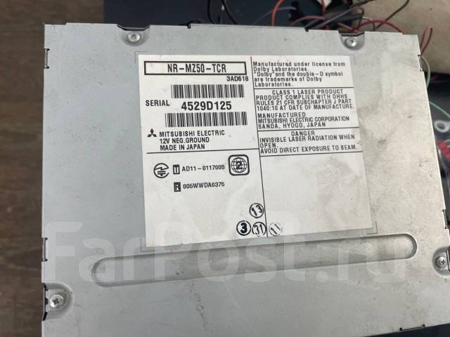Магнитола Mitsubishi NR-MZ50 Bluetooth, 2 DIN — 178x100 мм, б/у, в ...
