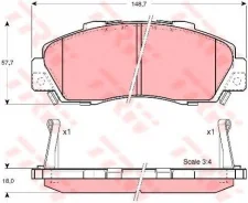 ������� ��������� �������� GDB3177 TRW ��� Honda NSX/ HR-V GDB3177 ����