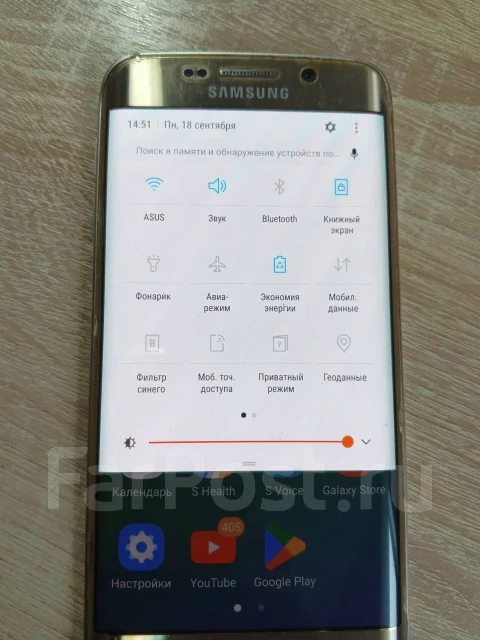 Samsung Galaxy S6 Edge. �/�, 32 ��, �������, 4G LTE, ����������, NFC ����