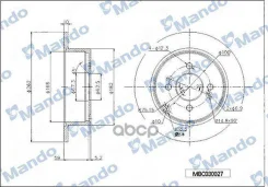 ���� ��������� ������ ��� 262*10*63 8 Hyundai Mando ���. mbc030027 MBC030027 ����
