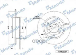���� ��������� ������ ��� 258*10*41 3 KIA Mando ���. mbc030029 MBC030029 ����