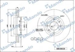 ���� ��������� �������� ��� 280*26*47 3 ������������� KIA Mando ���. mbc030133 MBC030133 ����
