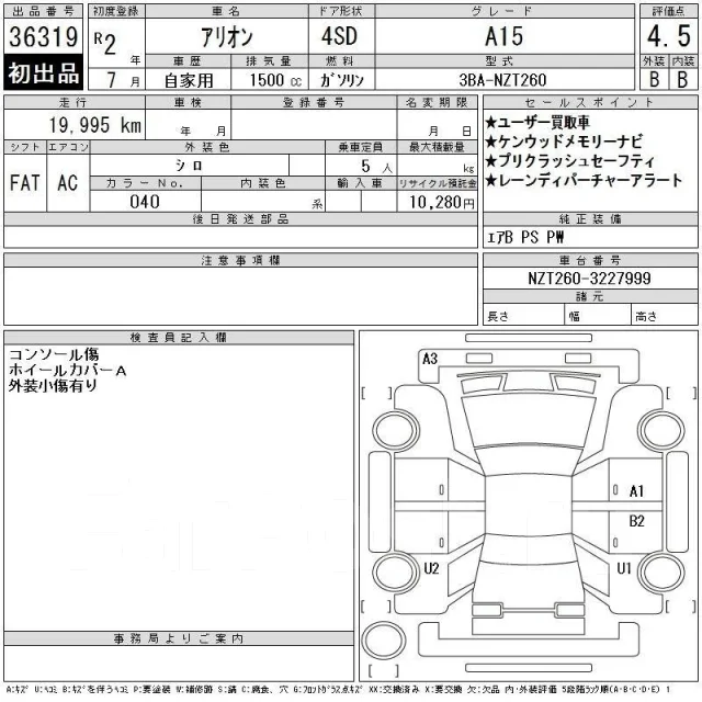 Toyota Allion. ��������, ��������, 1.5 (109��.�.), ������, 20����. ��, �/�, ��� ���. ��� ����� �� ������� ����