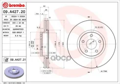 ���� ��������� �������� 09. A427.21 Brembo 09A42721 09A42721 ����