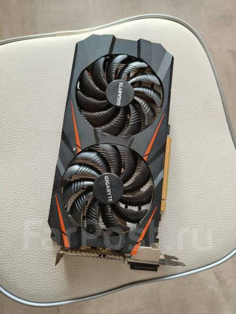 Видеокарта GTX 1060 WF 6gb Gigabyte, б/у, в наличии. Цена: 9 000₽ во ...