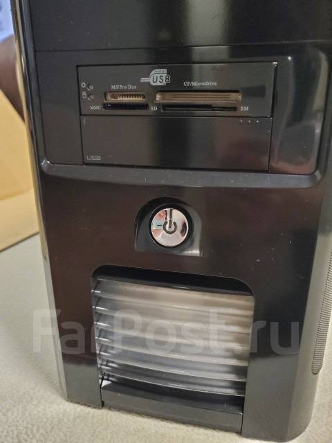 Корпус ПК ATX чёрный c картридером, б/у, в наличии. Цена: 700₽ во ...