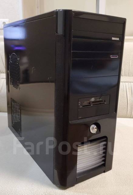 Корпус ПК ATX чёрный c картридером, б/у, в наличии. Цена: 700₽ во ...